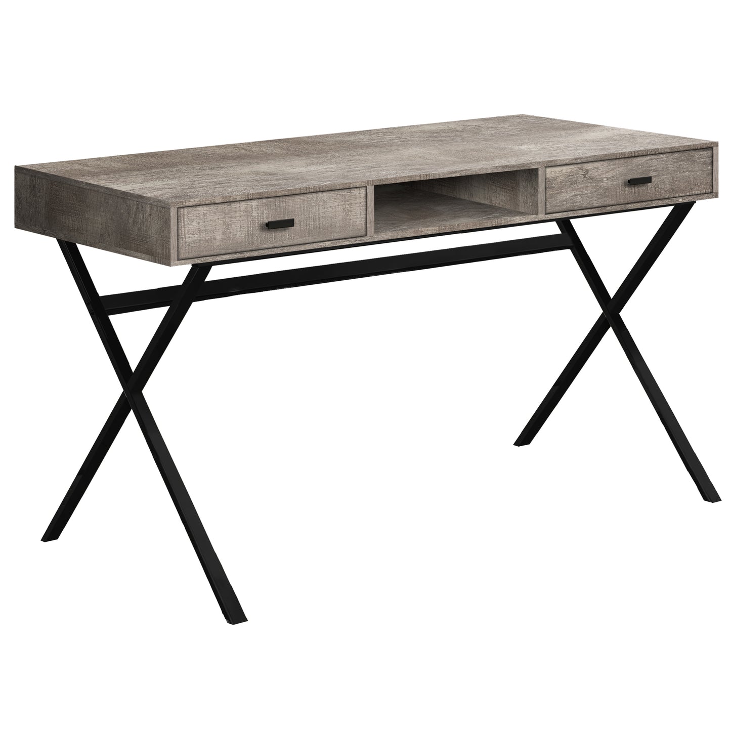 47" Rustic Taupe Computer Desk By Homeroots | Desks | Modishstore - 2