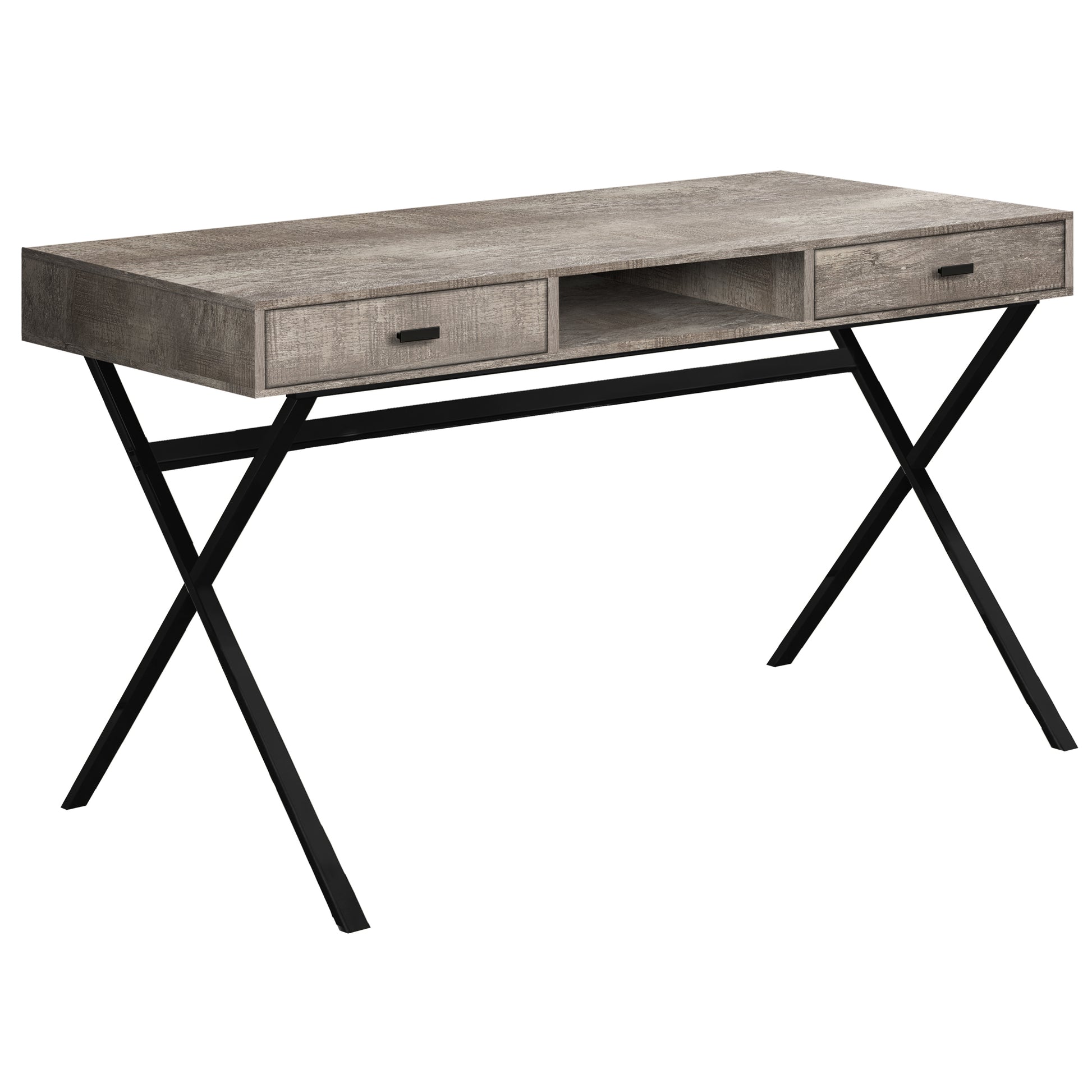 47" Rustic Taupe Computer Desk By Homeroots | Desks | Modishstore - 2