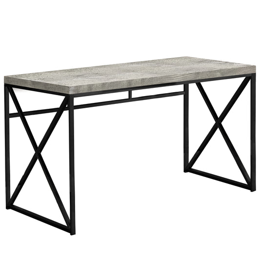Grey Black Particle Board Metal Computer Desk By Homeroots | Desks | Modishstore