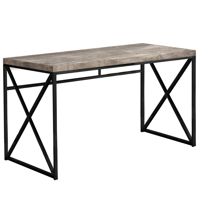 Grey Black Particle Board Metal Computer Desk By Homeroots | Desks | Modishstore - 5