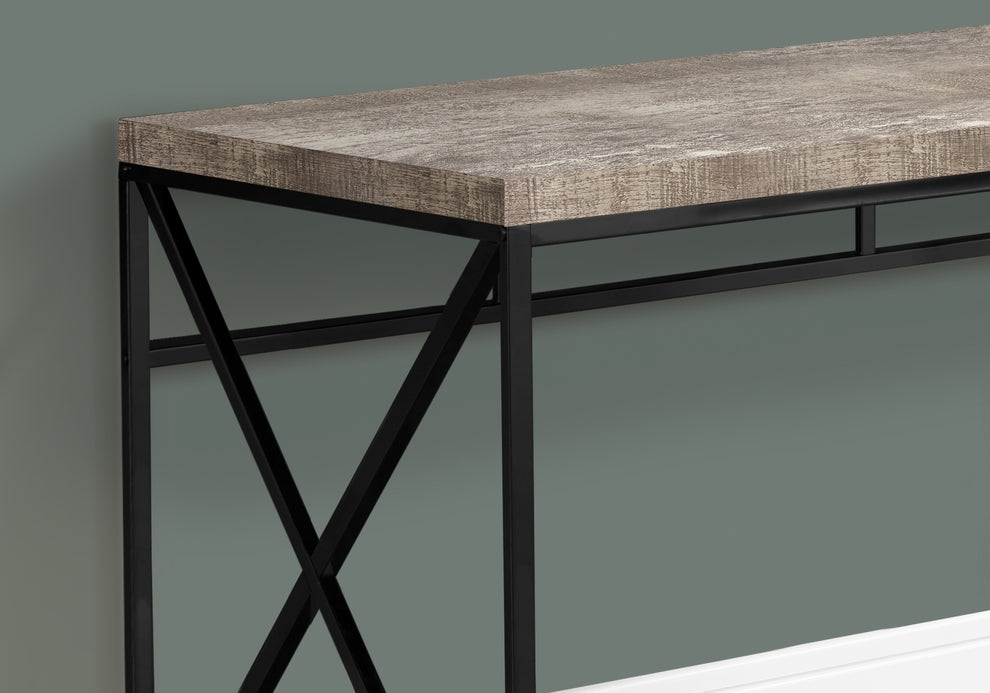 Grey Black Particle Board Metal Computer Desk By Homeroots | Desks | Modishstore - 6