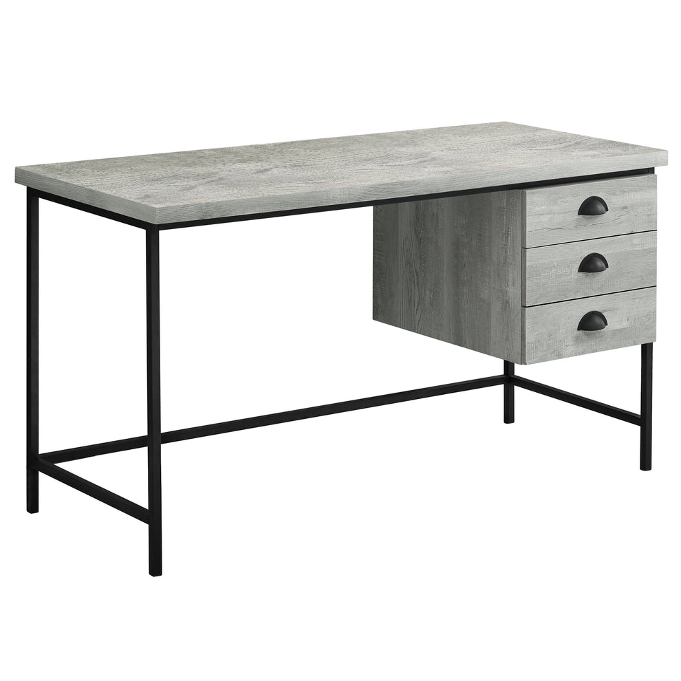 Brown Black Particle Board Hollow Core Metal Computer Desk By Homeroots - 333550 | Desks | Modishstore - 5