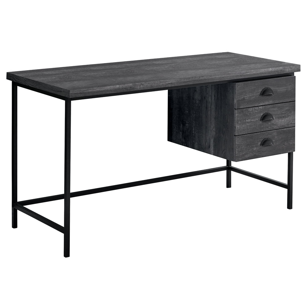 Brown Black Particle Board Hollow Core Metal Computer Desk By Homeroots - 333550 | Desks | Modishstore - 13