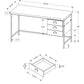 Brown Black Particle Board Hollow Core Metal Computer Desk By Homeroots - 333550 | Desks | Modishstore - 15