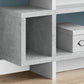 Grey White Particle Board Hollow Core Bookcase By Homeroots | Bookcases | Modishstore - 2