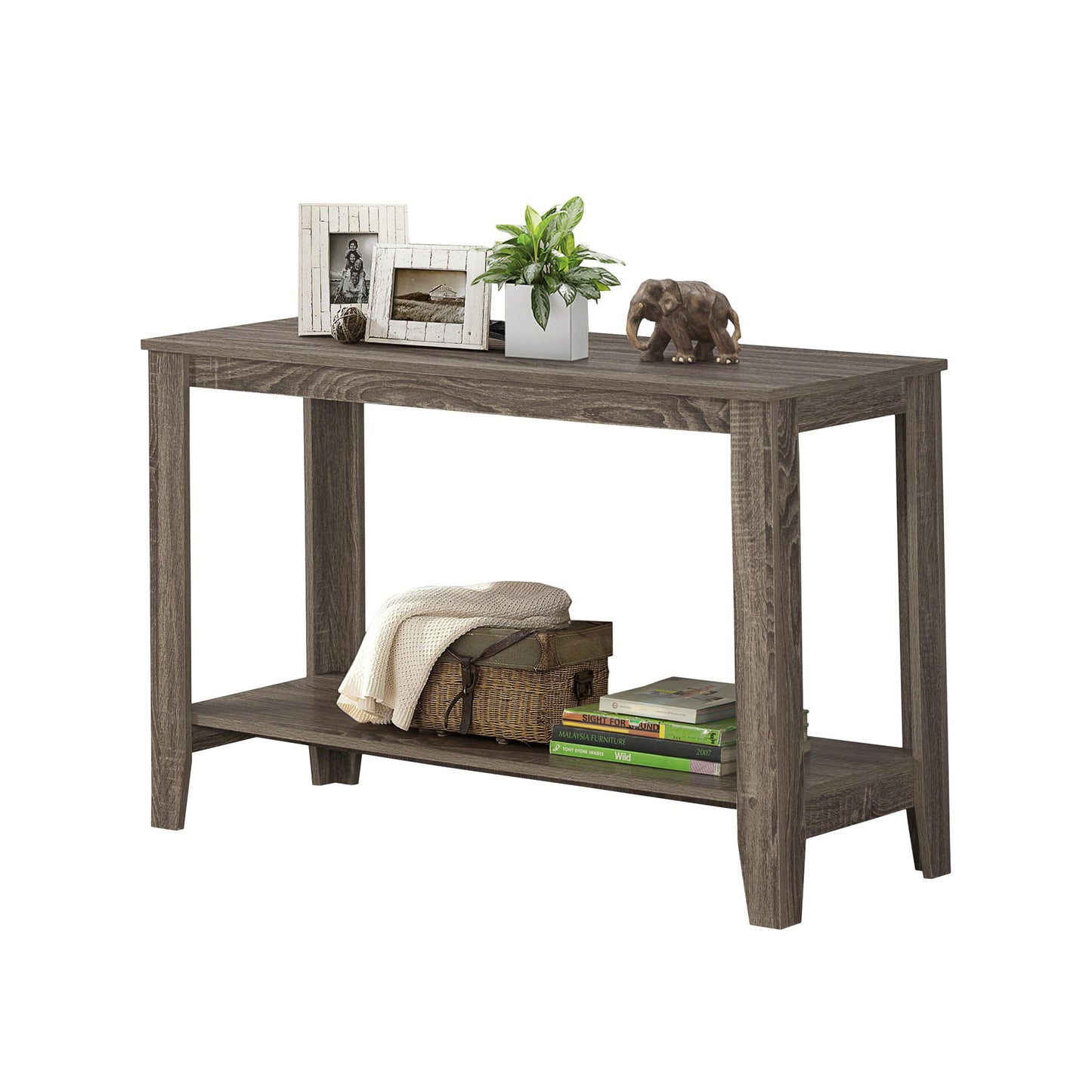 Dark Taupe Finish Accent Table By Homeroots | Console Tables | Modishstore