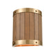 Wooden Barrel 2-Light Wall Lamps in Oil Rubbed Bronze with Slatted Wood Shade in Natural by ELK Lighting-2