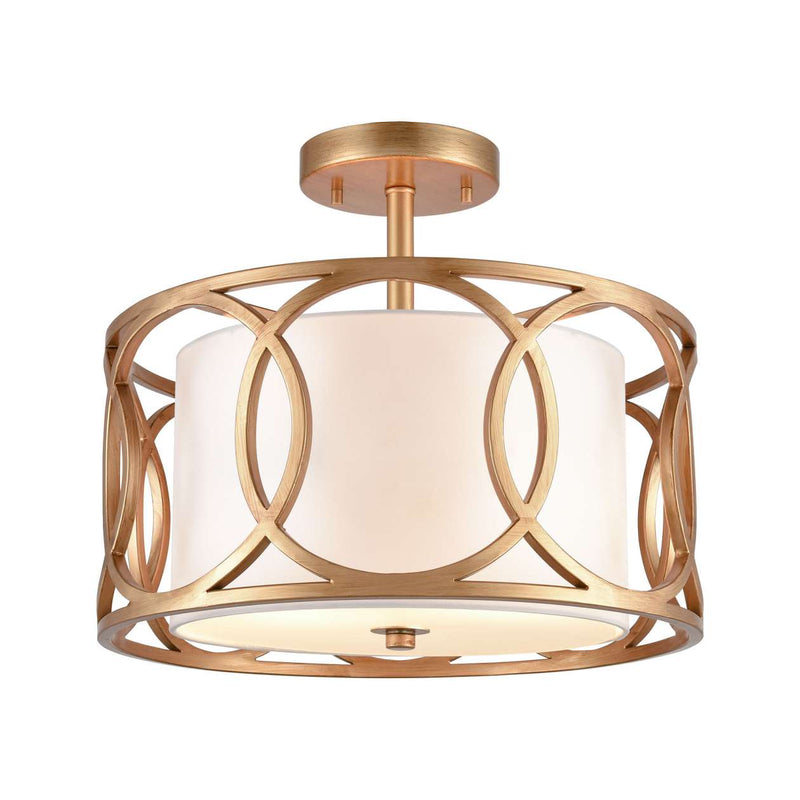 Ringlets 2-Light semi flush mount in Matte Gold ELK Lighting | Ceiling Lamps | Modishstore