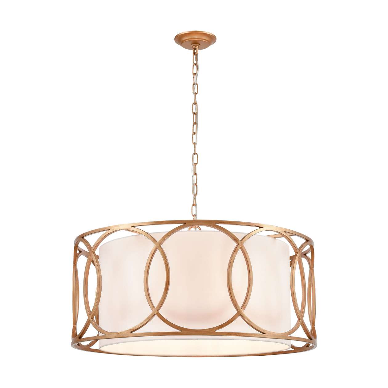 Ringlets 6-Light chandelier in Matte Gold ELK Lighting | Chandeliers | Modishstore
