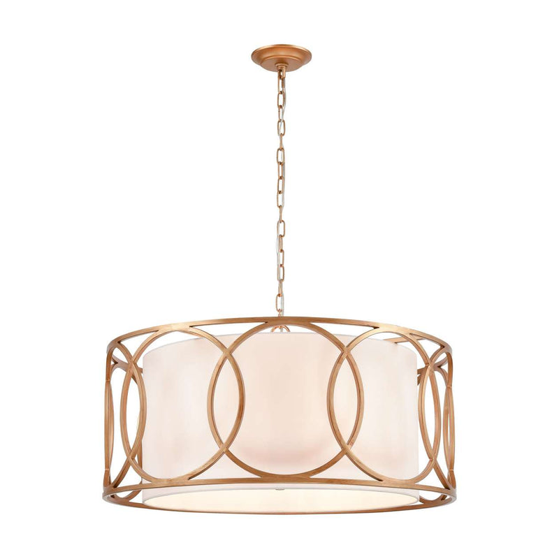 Ringlets 6-Light chandelier in Matte Gold ELK Lighting | Chandeliers | Modishstore