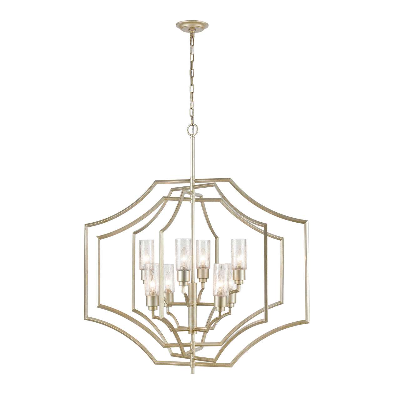 Cheswick 8-Light chandelier in Aged Silver ELK Lighting | Chandeliers | Modishstore
