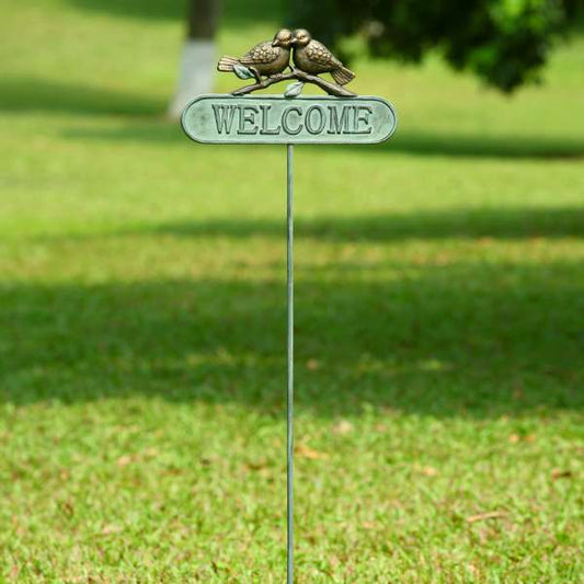 Lovebirds Welcome Sign By SPI Home | Outdoor Decor | Modishstore