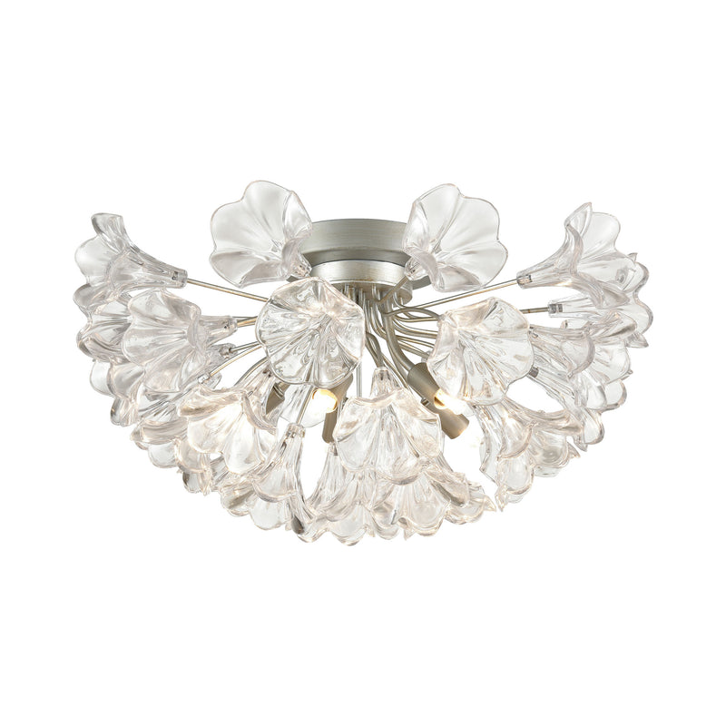 Celene 5-Light semi flush mount in Aged Silver ELK Lighting | Ceiling Lamps | Modishstore