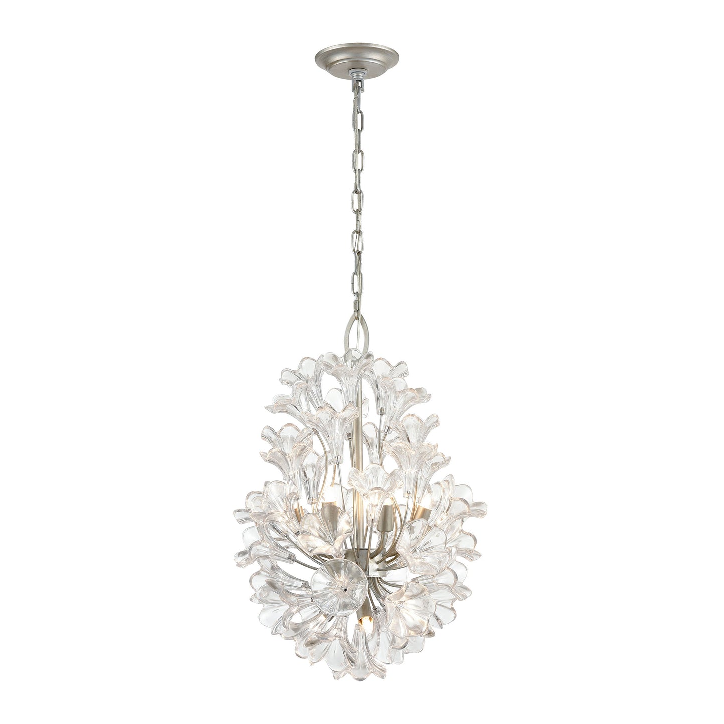 Celene 9-Light chandelier in Aged Silver ELK Lighting | Chandeliers | Modishstore