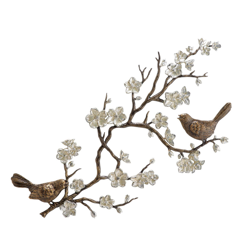 Birds & Cherry Blossom Wall Pl By SPI Home | Wall Decor | Modishstore