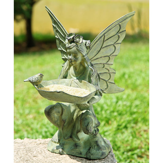 Fairy Bird Feeder By SPI Home | Garden Sculptures & Statues | Modishstore