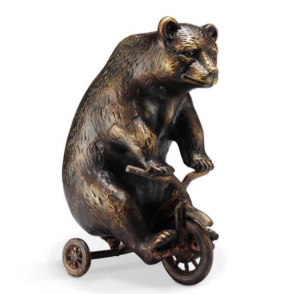 Big Bear on Little Trike Garden Sculpture By SPI Home | Animals & Pets | Modishstore-2