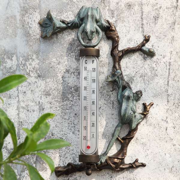 Frogs Wall Mounted Thermometer By SPI Home | Wall Decor | Modishstore