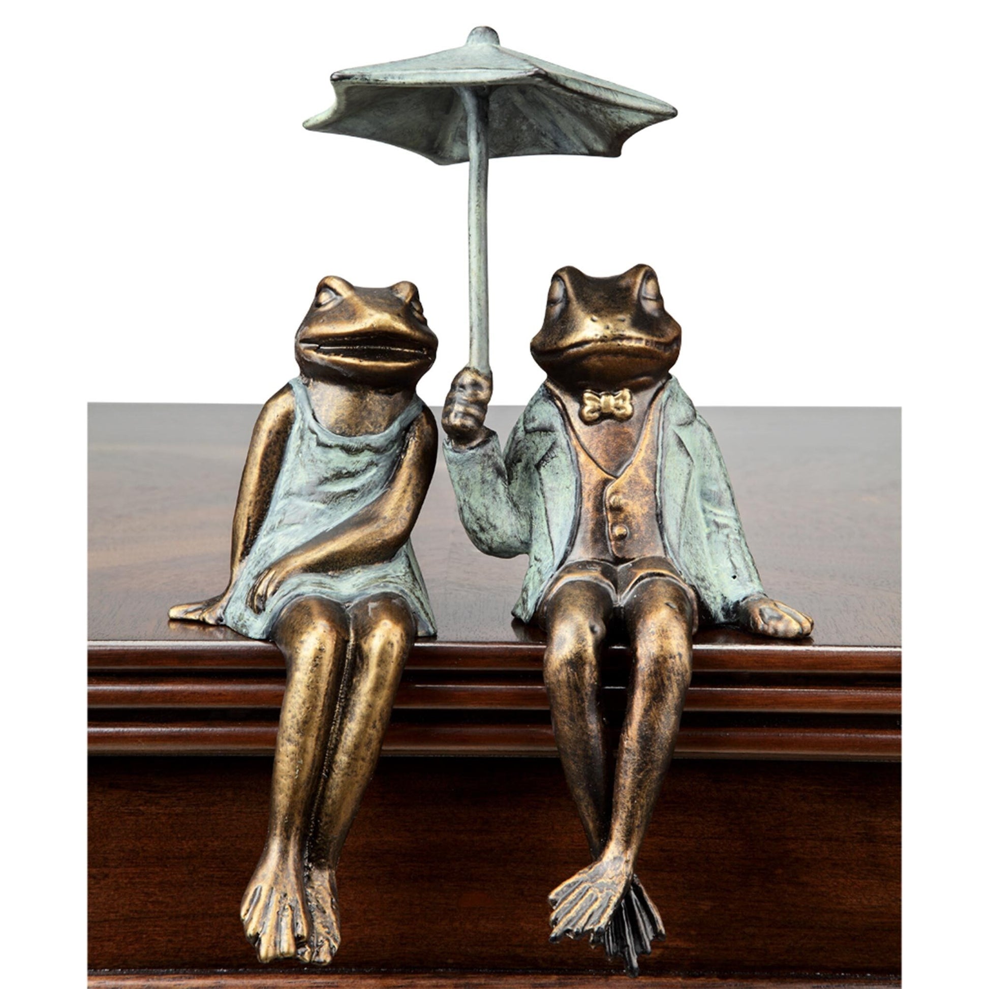Sophisticated Frog Couple Shel By SPI Home | Sculptures | Modishstore