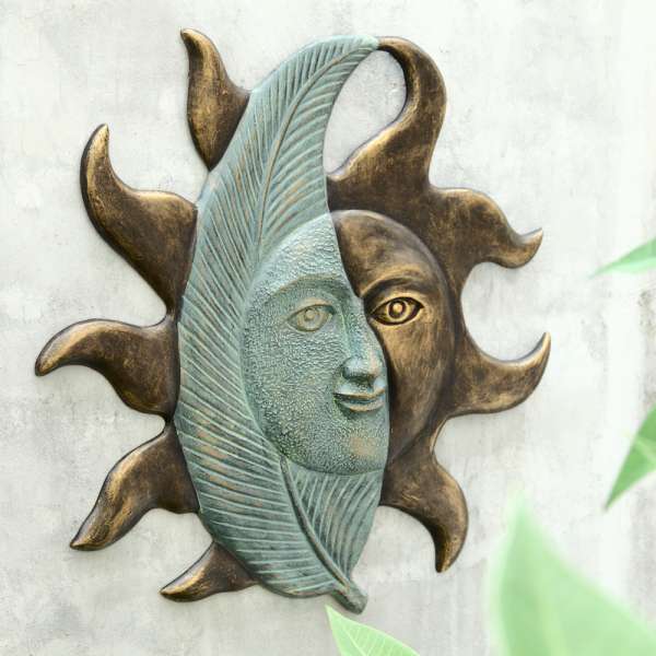 Leaf and Sunface Wall Hanging By SPI Home | Wall Decor | Modishstore