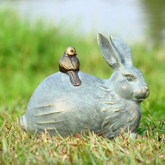 Rabbit and Little Friend Garden Sculpture By SPI Home | Animals & Pets | Modishstore