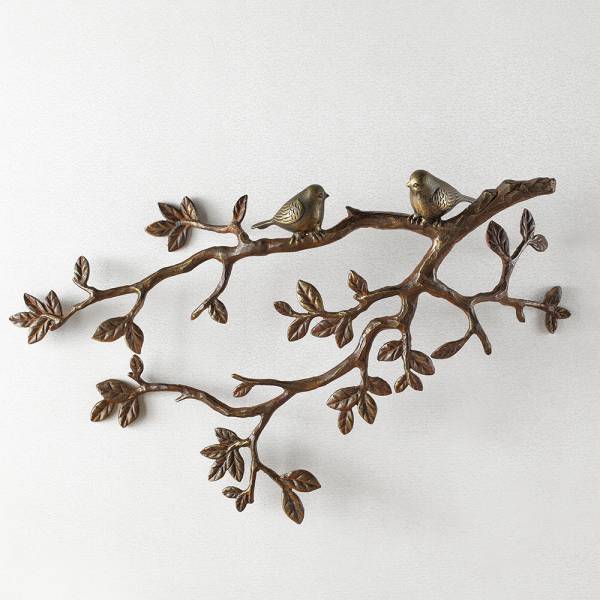 Little Lovebirds on Branch Wall Plaque By SPI Home | Wall Decor | Modishstore