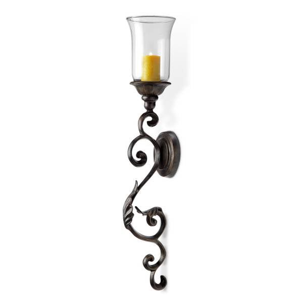 Leaf and Scroll Wall Sconce By SPI Home | Candle Holders | Modishstore-4
