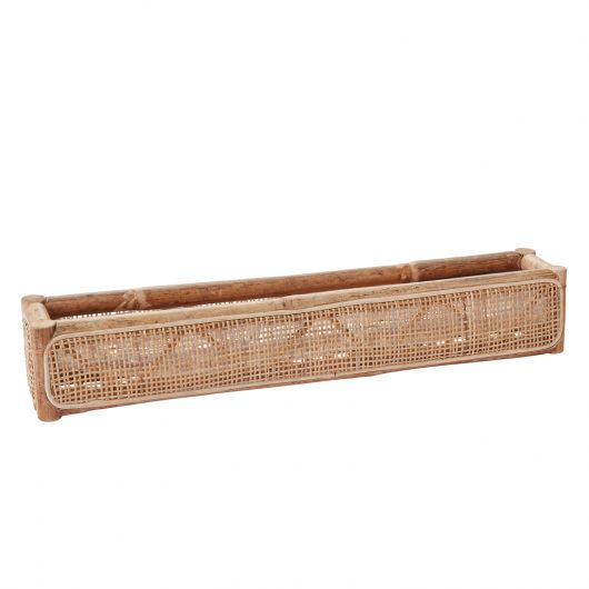 Huxley Woven Cane & Rattan Wall Planter By Accent Decor- 2 Shapes | Planters, Troughs & Cachepots | Modishstore - 4