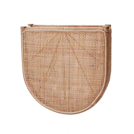 Huxley Woven Cane & Rattan Wall Planter By Accent Decor- 2 Shapes | Planters, Troughs & Cachepots | Modishstore - 2