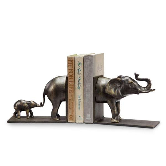 Elephant and Baby Bookends Pair By SPI Home | Bookends | Modishstore