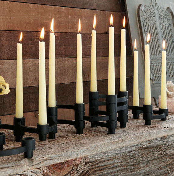 Eos™ Candleholder (Set/2: Black) by Texture Designideas | Candle Holders | Modishstore
