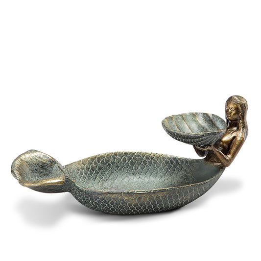 Mermaid and Shell Ring/Soap Di By SPI Home | Decorative Bowls | Modishstore