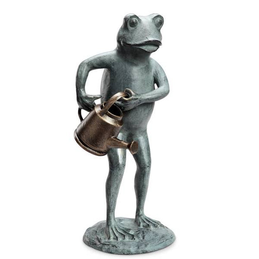 Frog with Watering Can Garden Statue By SPI Home | Animals & Pets | Modishstore