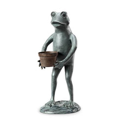 Helpful Garden Frog Planter Holder By SPI Home