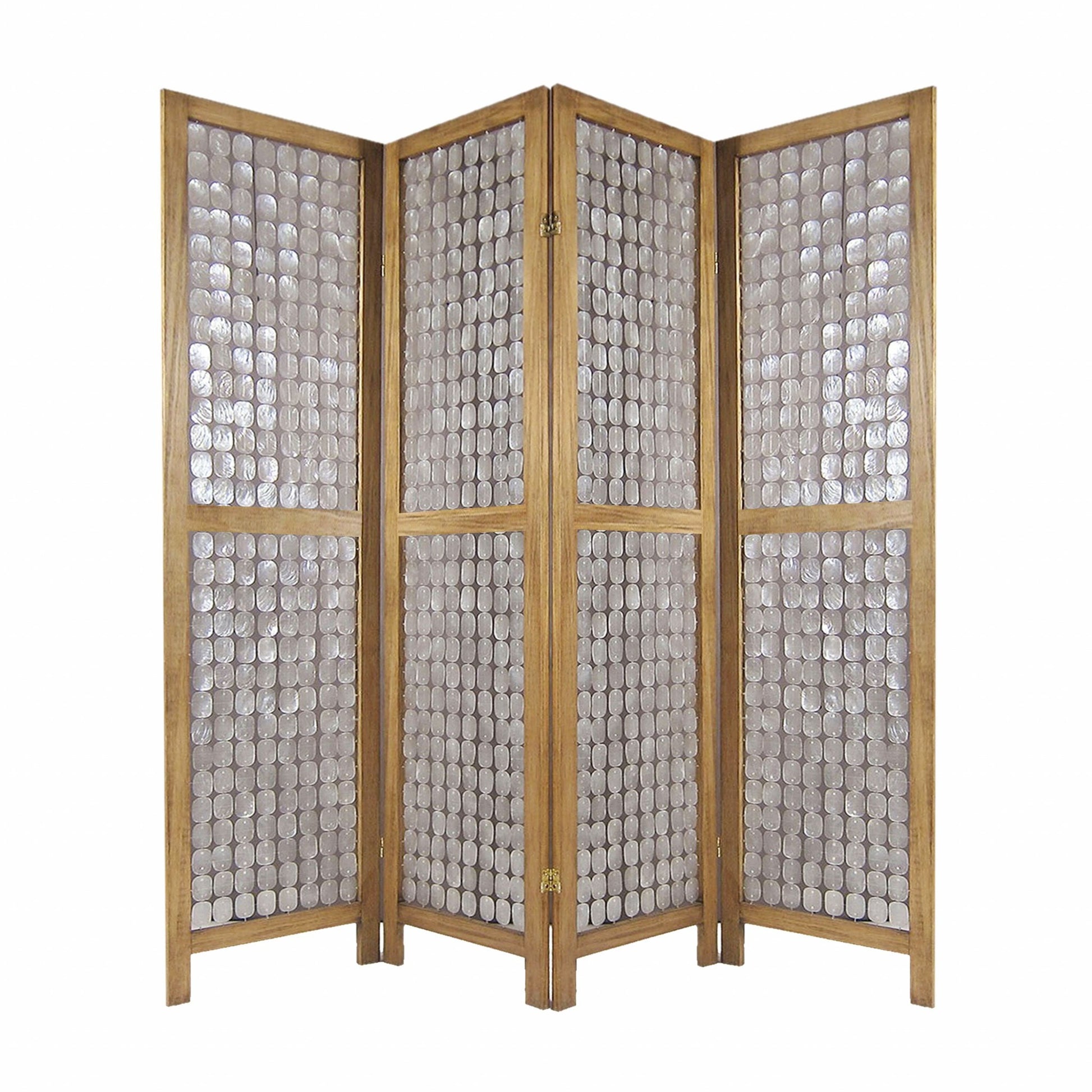 Clear Capiz Shell Screen By Homeroots - 342721 | Room Dividers | Modishstore
