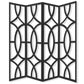 Black Wood 4 Panles Screen By Homeroots | Room Dividers | Modishstore - 2