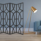 Black Wood 4 Panles Screen By Homeroots | Room Dividers | Modishstore