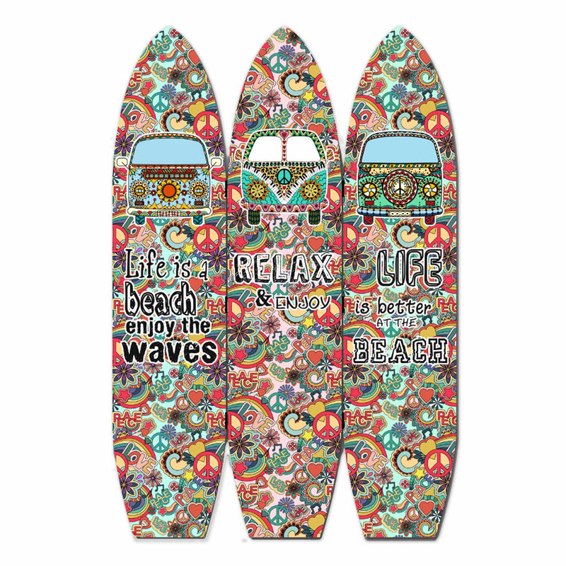 Multicolor Surfboard Screen By Homeroots | Room Dividers | Modishstore - 5
