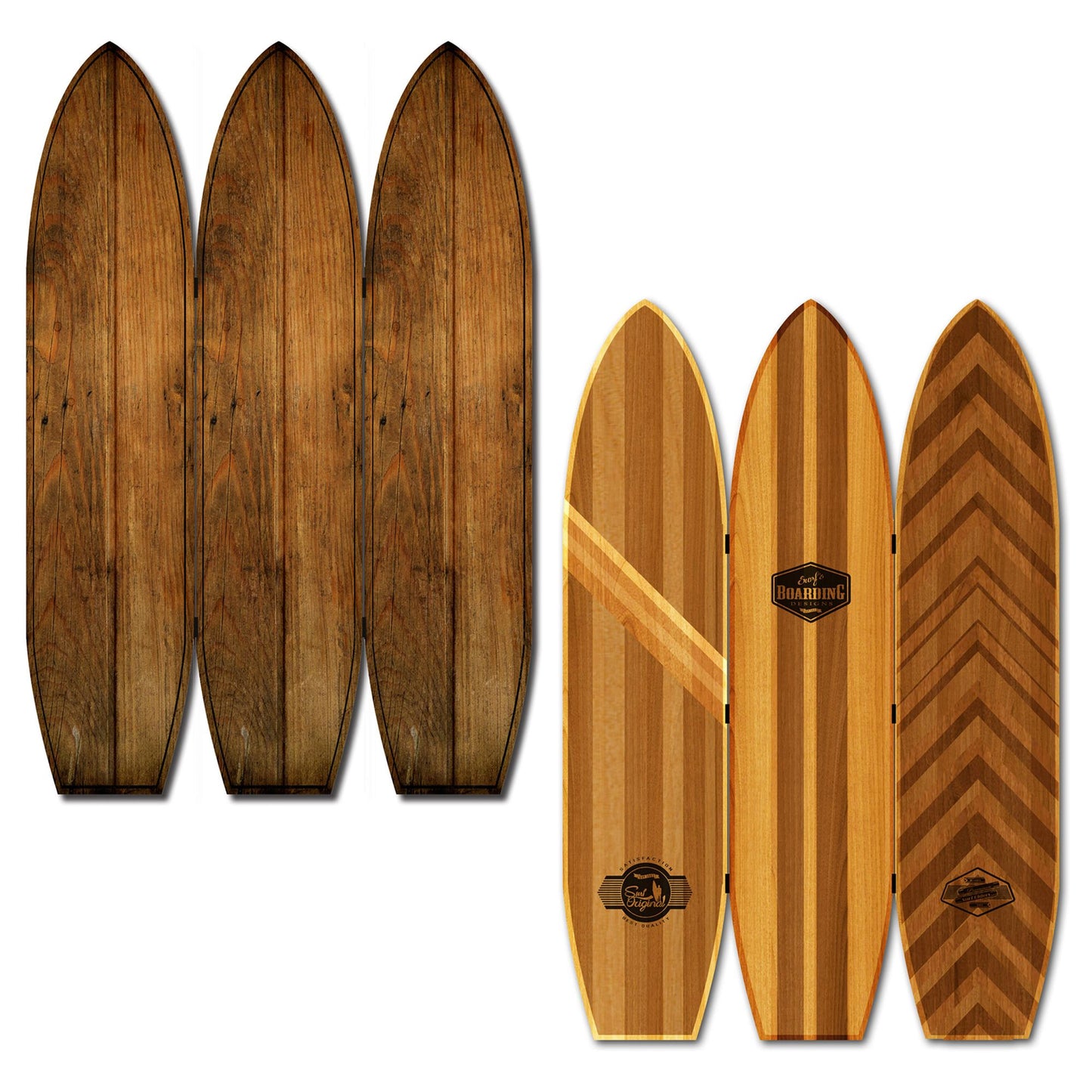Multicolor Surfboard Screen By Homeroots | Room Dividers | Modishstore - 10