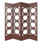 Brown 4 Panles Wood Screen By Homeroots | Room Dividers | Modishstore