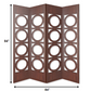 Brown 4 Panles Wood Screen By Homeroots | Room Dividers | Modishstore - 2