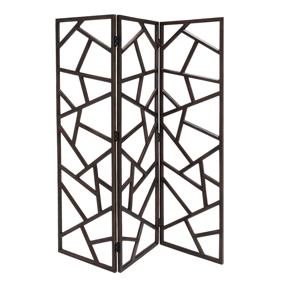 Brown Wood Santa Cruz - Screen By Homeroots | Room Dividers | Modishstore - 2