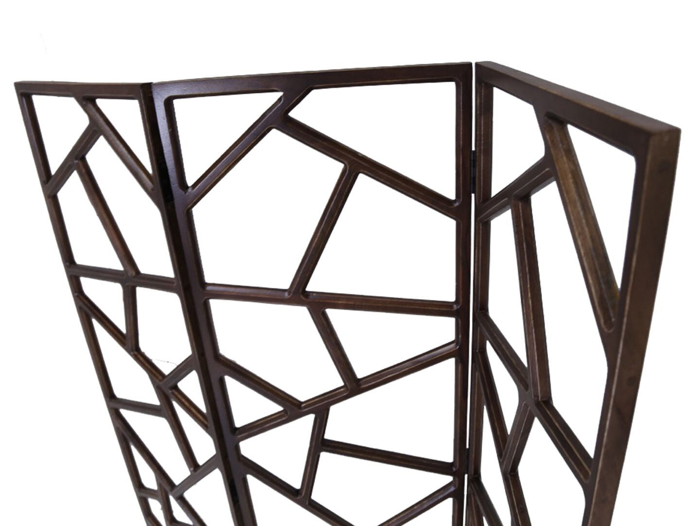 Brown Wood Santa Cruz - Screen By Homeroots | Room Dividers | Modishstore - 3