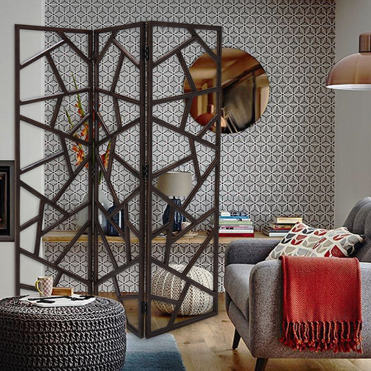 Brown Wood Santa Cruz - Screen By Homeroots | Room Dividers | Modishstore