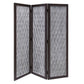 Versatile Dark Wood Three Panel Room Divider Screen By Homeroots | Room Dividers | Modishstore - 2