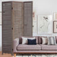 Distressed Light Wood Shutter Three Panel Room Divider Screen By Homeroots | Room Dividers | Modishstore