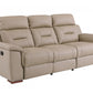 Modern Beige Leather Reclining Sofa By Homeroots | Sofas | Modishstore - 2