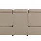 Modern Beige Leather Reclining Sofa By Homeroots | Sofas | Modishstore - 3