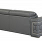 71" X 41" X 29" Modern Dark Gray Leather Sofa And Loveseat By Homeroots | Sofa Set | Modishstore - 3