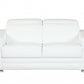 Two Piece Indoor White Italian Leather Five Person Seating Set By Homeroots | Sofa Set | Modishstore